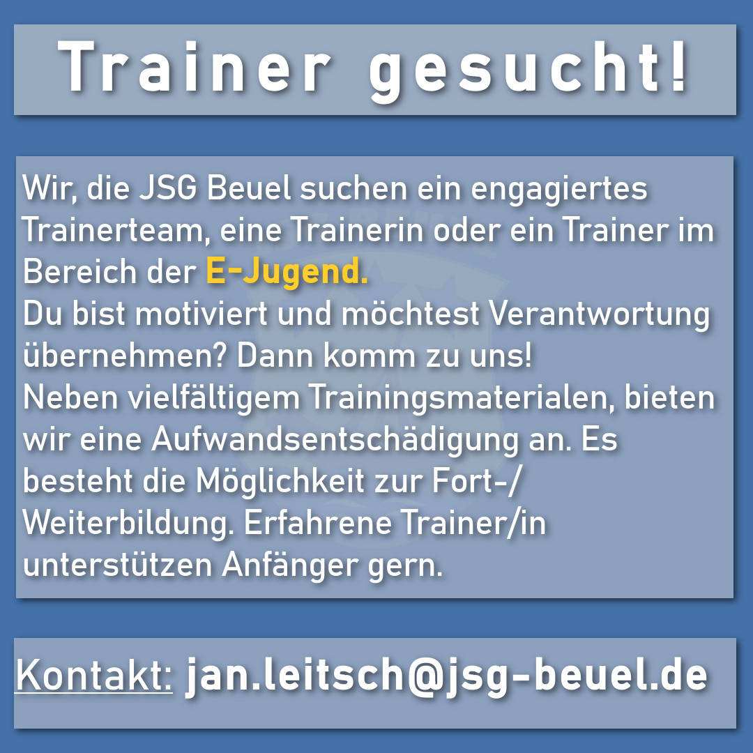 E-Jugend Trainer gesucht